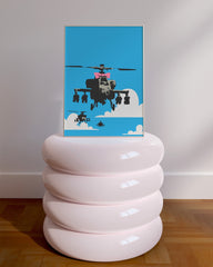 After Hover: Banksy Flugzeuge - Pop-Art Modern Street-Art - Moderner Kunstdruck Klein bis Groß XXL, Geschenk, Wohnzimmer, Schlafzimmer