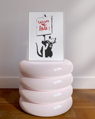 After Hover: Banksy Hip Hop Ratte - Modern Street-Art - Kunstdruck Klein bis Groß XXL - Geschenk Wohnzimmer, Schlafzimmer