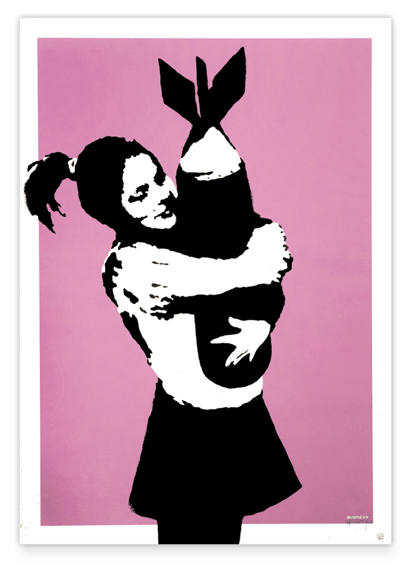Banksy Mädchen - Pop-Art Modern Street-Art - Moderner Kunstdruck Klein bis Groß XXL, Geschenk, Wohnzimmer, Schlafzimmer