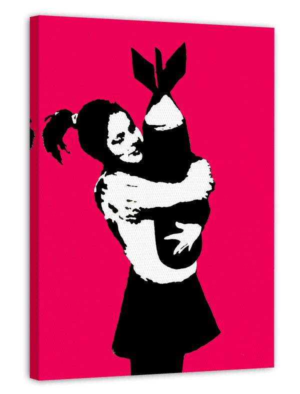 Banksy Mädchen - Pop-Art Modern Street-Art - Moderner Kunstdruck Klein bis Groß XXL, Geschenk, Wohnzimmer, Schlafzimmer