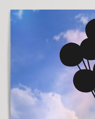 After Hover: Banksy Mädchen Mit Luftballons - Fliegen und Freiheit - Street-Art Moderner Kunstdruck Canvas