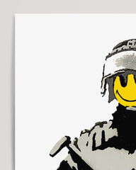 After Hover: Banksy Polizei - Police Smiley - Modern Street-Art - Moderner Kunstdruck Klein bis Groß XXL - Geschenk Wohnzimmer, Schlafzimmer