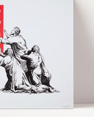 After Hover: Banksy Sale - Bunt Pop-Art Modern Street-Art - Moderner Kunstdruck Klein bis Groß XXL - Geschenk Wohnzimmer, Schlafzimmer