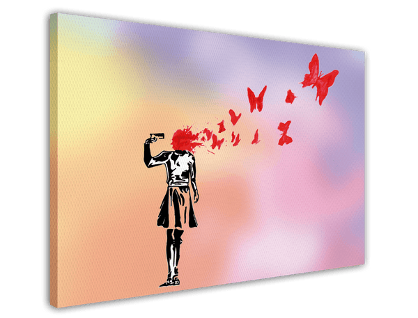 Banksy Schmetterlinge - Nicht Aufgeben, Motivation, Mut, Durchhaltevermögen Pop-Art Modern Street-Art Kunstdruck