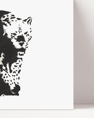 After Hover: Banksy Street-Art Leopard Barcode - Konsum-Kritik Globalisierung, Moderner Kunstdruck Canvas - Wohnzimmer, Inneneinrichtung Deko