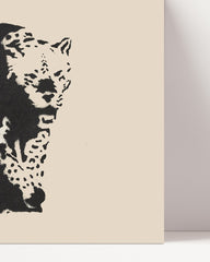 After Hover: Banksy Street-Art Leopard Barcode - Konsum-Kritik Globalisierung, Moderner Kunstdruck Canvas - Wohnzimmer, Inneneinrichtung Deko