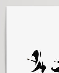 After Hover: Hip Hop Ratte in Weiß, Banksy Street Art Kunstdruck Klein bis Groß - Wanddeko, Inneneinrichtung