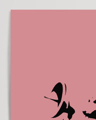 After Hover: Hip Hop Ratte, Street-Art Kunstdruck in Rosa von Banksy - Perfekt als Geschenk, Wohnzimmer Inneneinrichtung