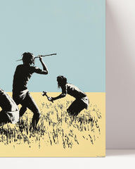 After Hover: Konsum-Kritik Globalisierung, Street-Art Banksy - Moderner Kunstdruck Canvas - Perfekte als Geschenk, Wohnzimmer, Inneneinrichtung Deko