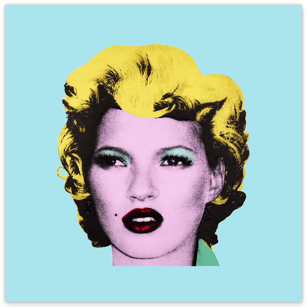 Pop-Art Kate Moss meets Marilyn Monroe - Banksy Inspiriert von Andy Warhol, Street-Art - Moderner Kunstdruck Canvas