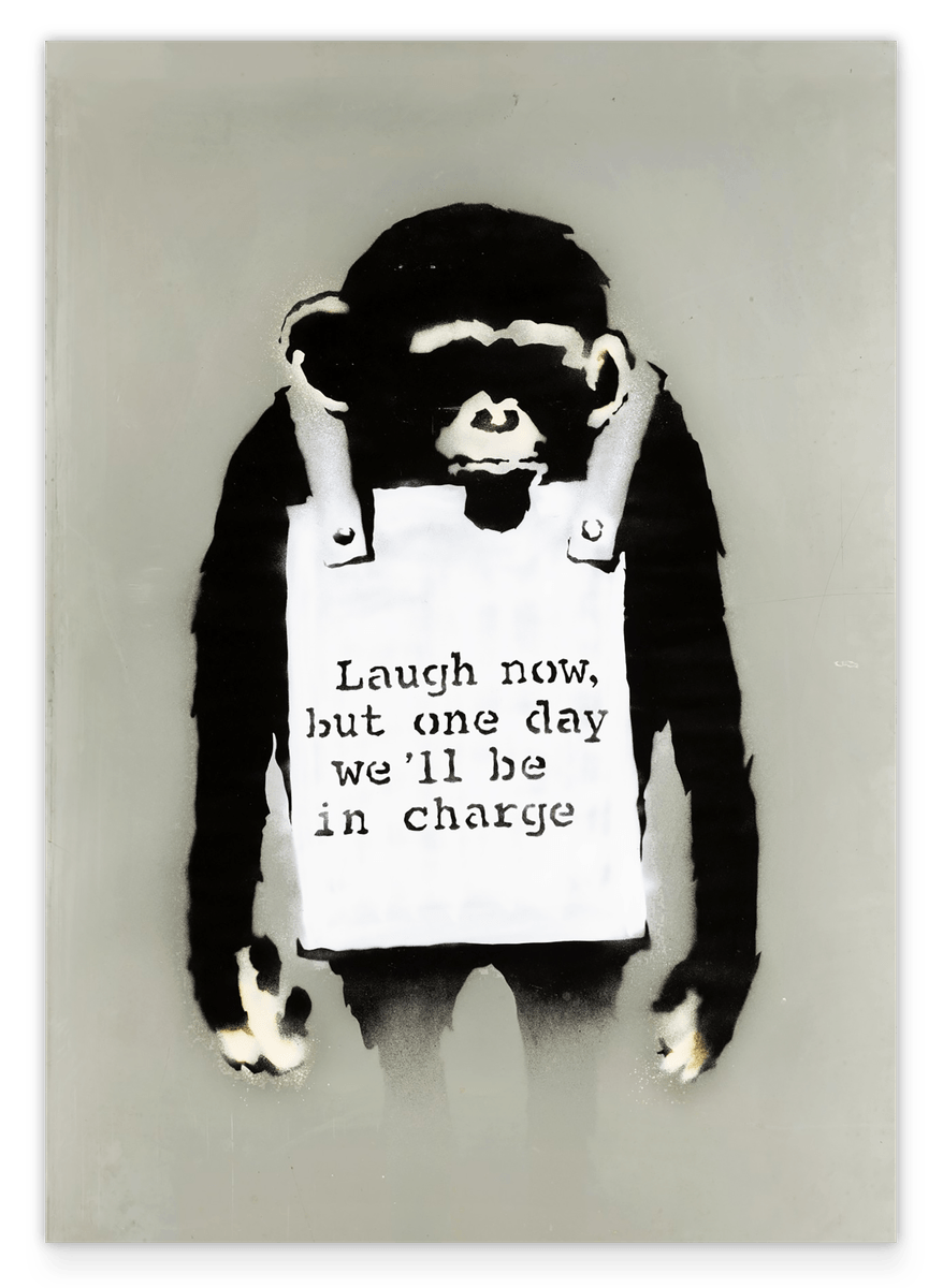 Sozialkritik Street-Art Banksy - Moderner Kunstdruck Klein bis Groß XXL - Perfekte als Geschenk, Wohnzimmer, Inneneinrichtung Deko