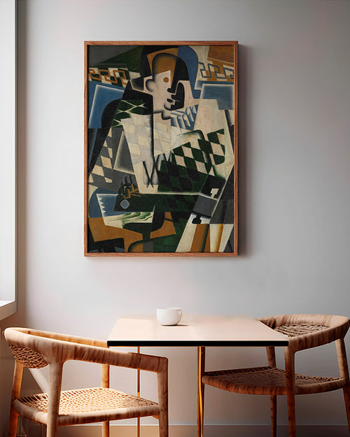 Juan Gris-harlekin-mit-gitarre-wandbild