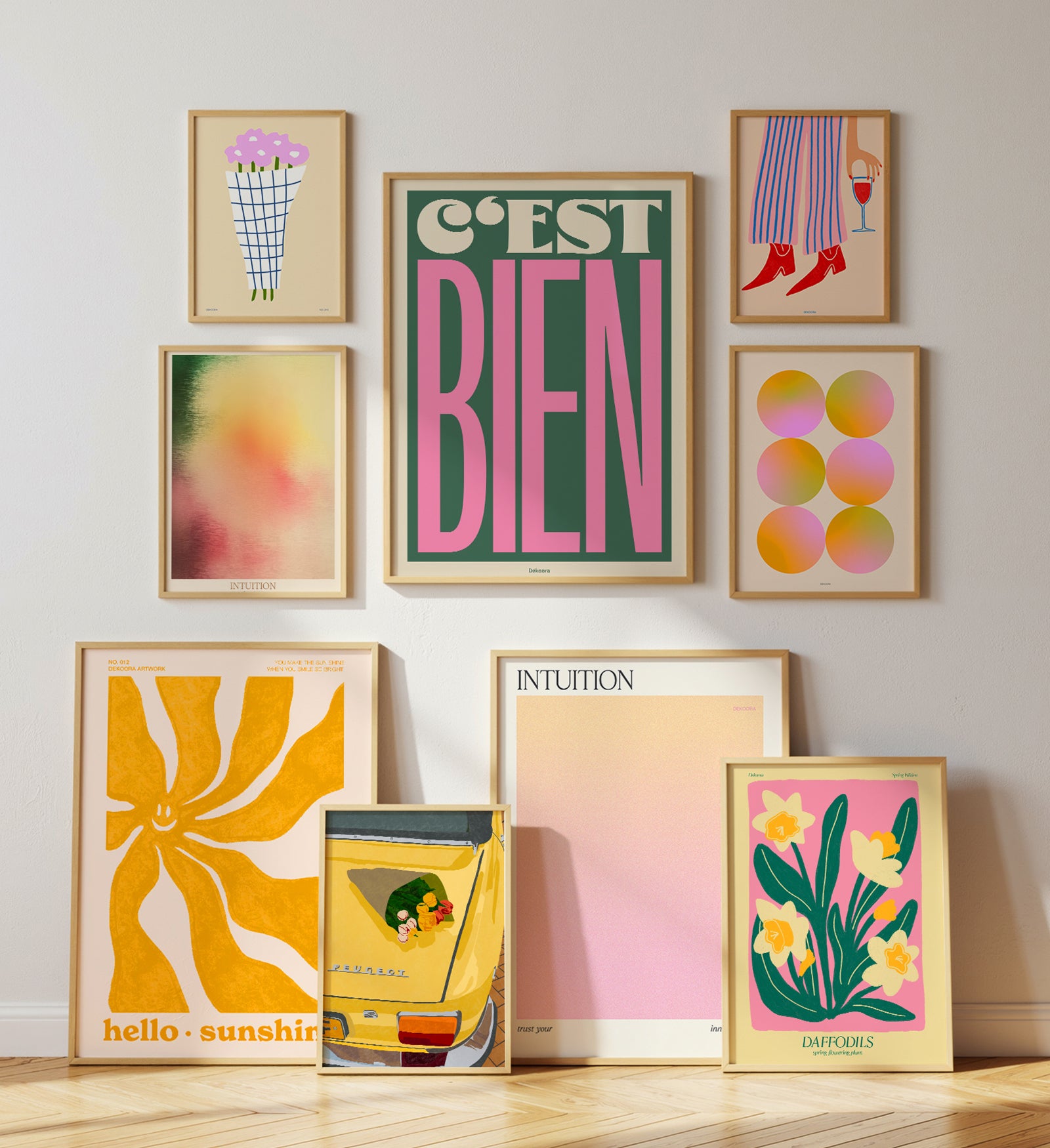 Poster online kaufen - Bilderwand in Eisblau