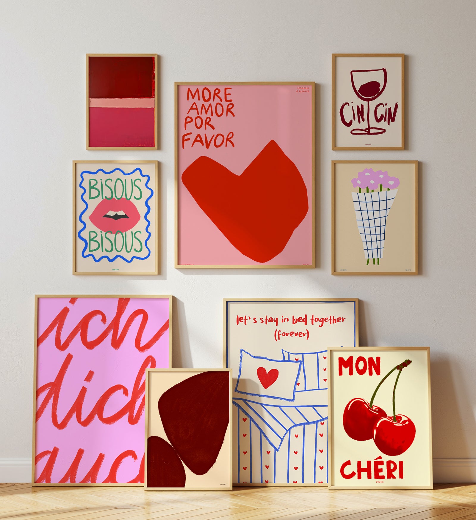 Poster online kaufen - Bilderwand in Eisblau