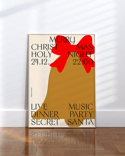 Weihnachtsposter-Christmas-Bell-festlich