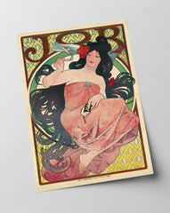 Alfons Mucha - Bohemian woman with black hair