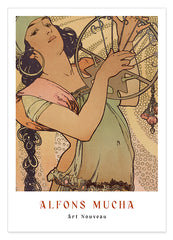 Alfons Mucha - Museum-Poster Bohemian Frau mit Musikinstrument