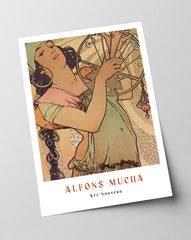 Alfons Mucha - Museum-Poster Bohemian Frau mit Musikinstrument