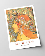 Alfons Mucha - Museum-Poster Frauenprofil mit Sternzeichen