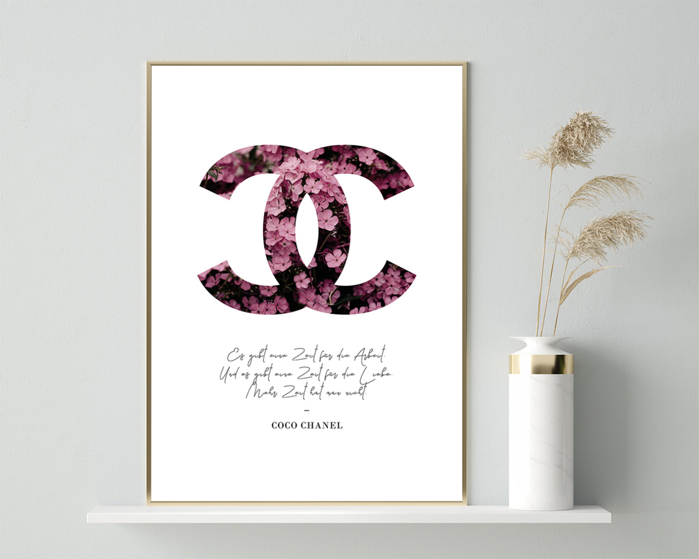 Flower Art, Original 5x5 Canvas, Coco Chanel Quote