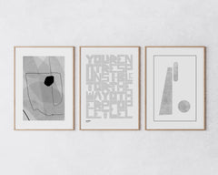 Poster-Set "Abstrakt in Grau"