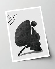 After Hover: Das Abwarten - Abstrakt in Schwarz-Weiß