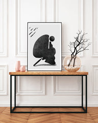 After Hover: Das Abwarten - Abstrakt in Schwarz-Weiß