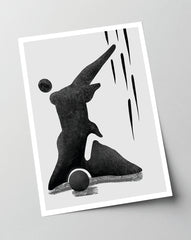 After Hover: Der Regenbeschwörer - Abstrakt in Schwarz-Weiß