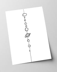 After Hover: Minimalistische Zeichnung - Planeten