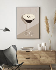 Espresso Martini mit Kaffeebohnen
